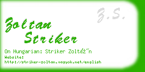 zoltan striker business card